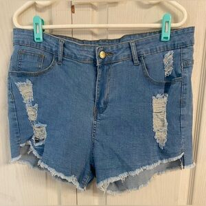 Allabreve Women's Denim Shorts Summer
Hot Pants Stretch Waisted Ripped